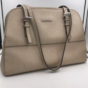 Calvin Klein Champagne Top Handle Bag